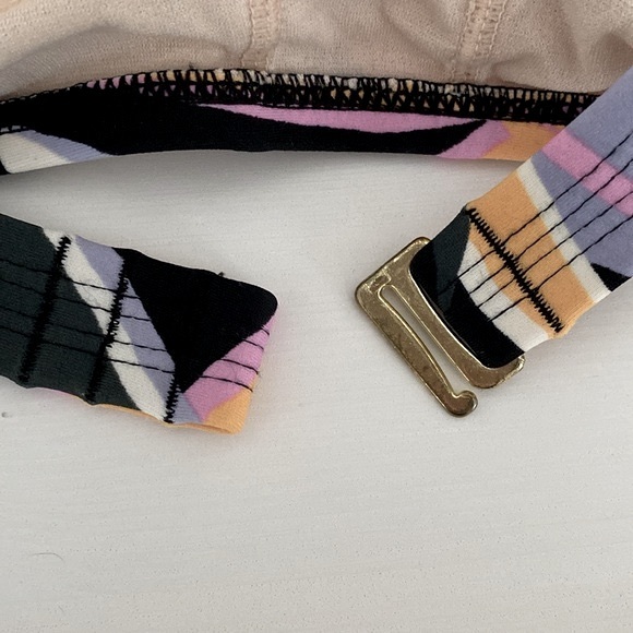 ☀️KONA SOL Tropical Print Bandeau Bikini Top Sz XL - Picture 8 of 9